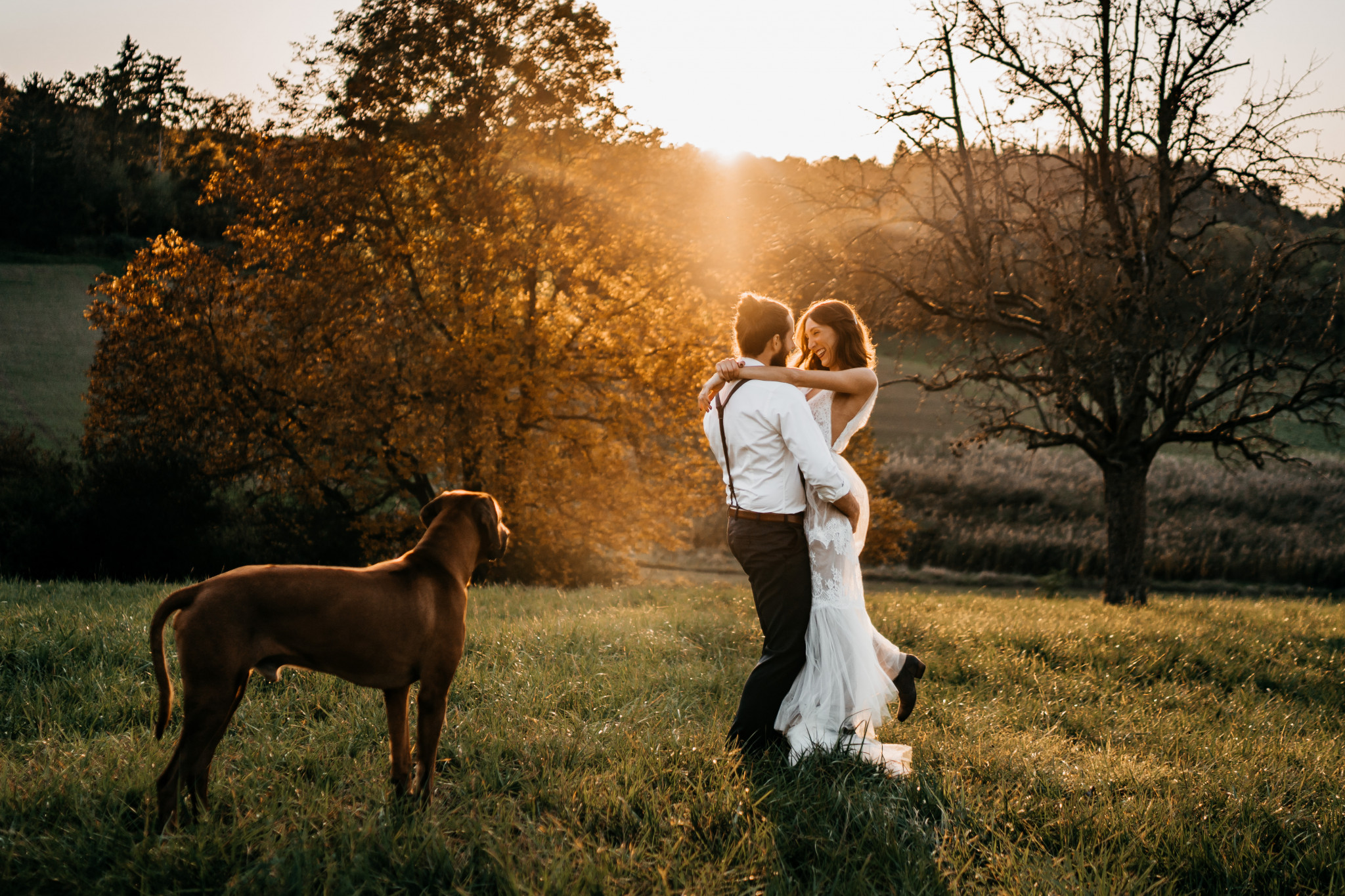Bohemian After-Wedding-Shooting mit Hund
